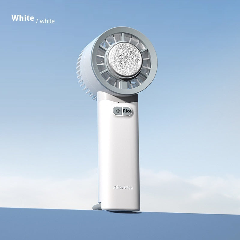Pearl-Bedazzled Handheld Fan